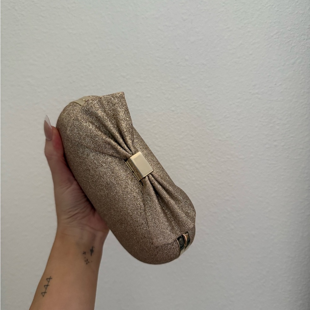 Aldo Gold Ruched Clutch Wristlet